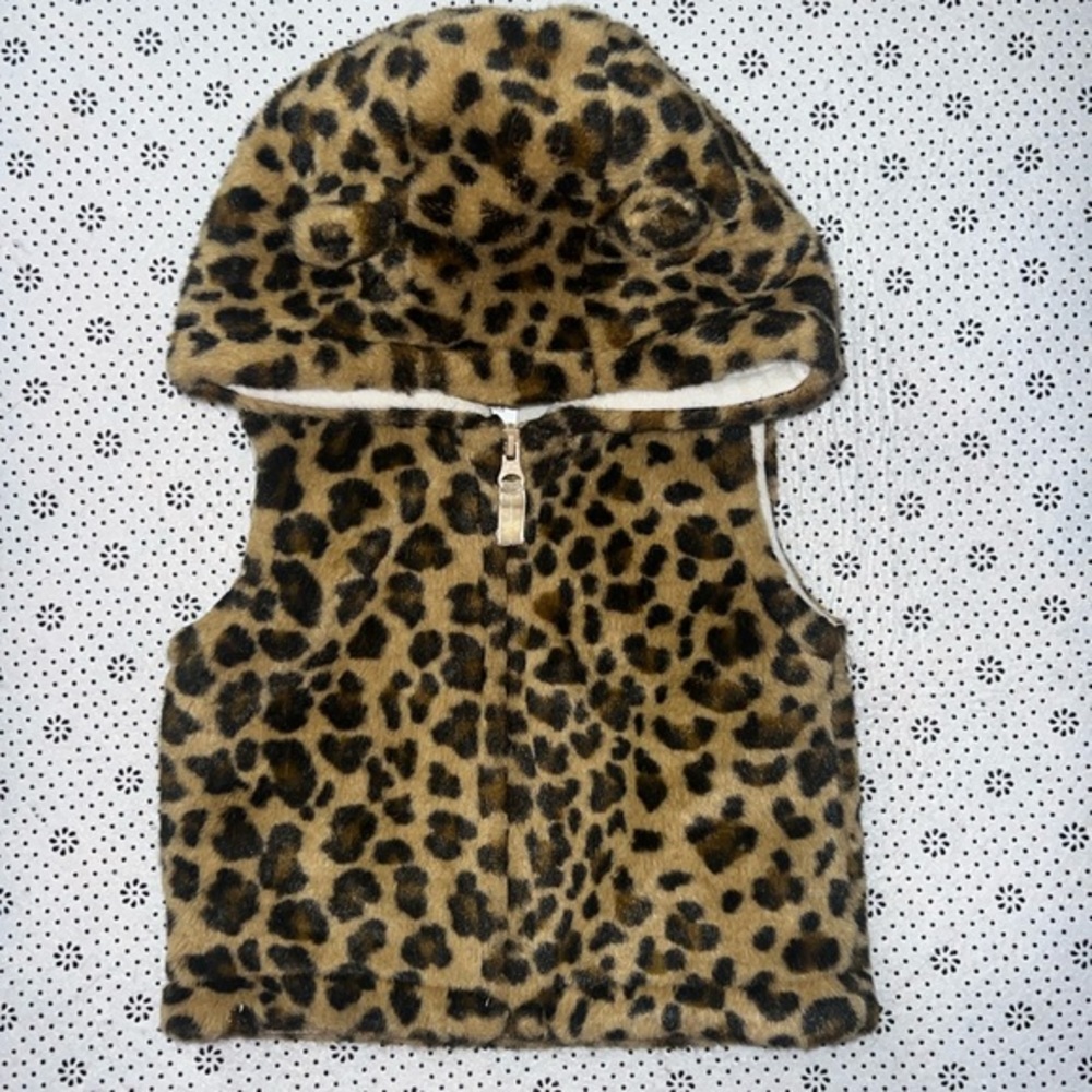 🛍CUTE  LITTLE GIRLS WARM HOODED VEST SIZE 9 MONTHS 🛍